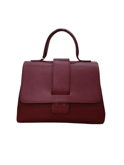 BOLSO PIEL MANO ELEGANT BURDEOS