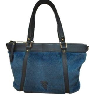 BOLSO PELO AZUL ALARGADO HORIZONTAL