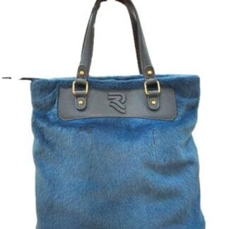 BOLSO PELO AZUL ALARGADO VERTICAL