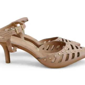 SANDALIA SEMIABIERTA NUDE TACHUELAS Calzados Quesada (SKU 10791)